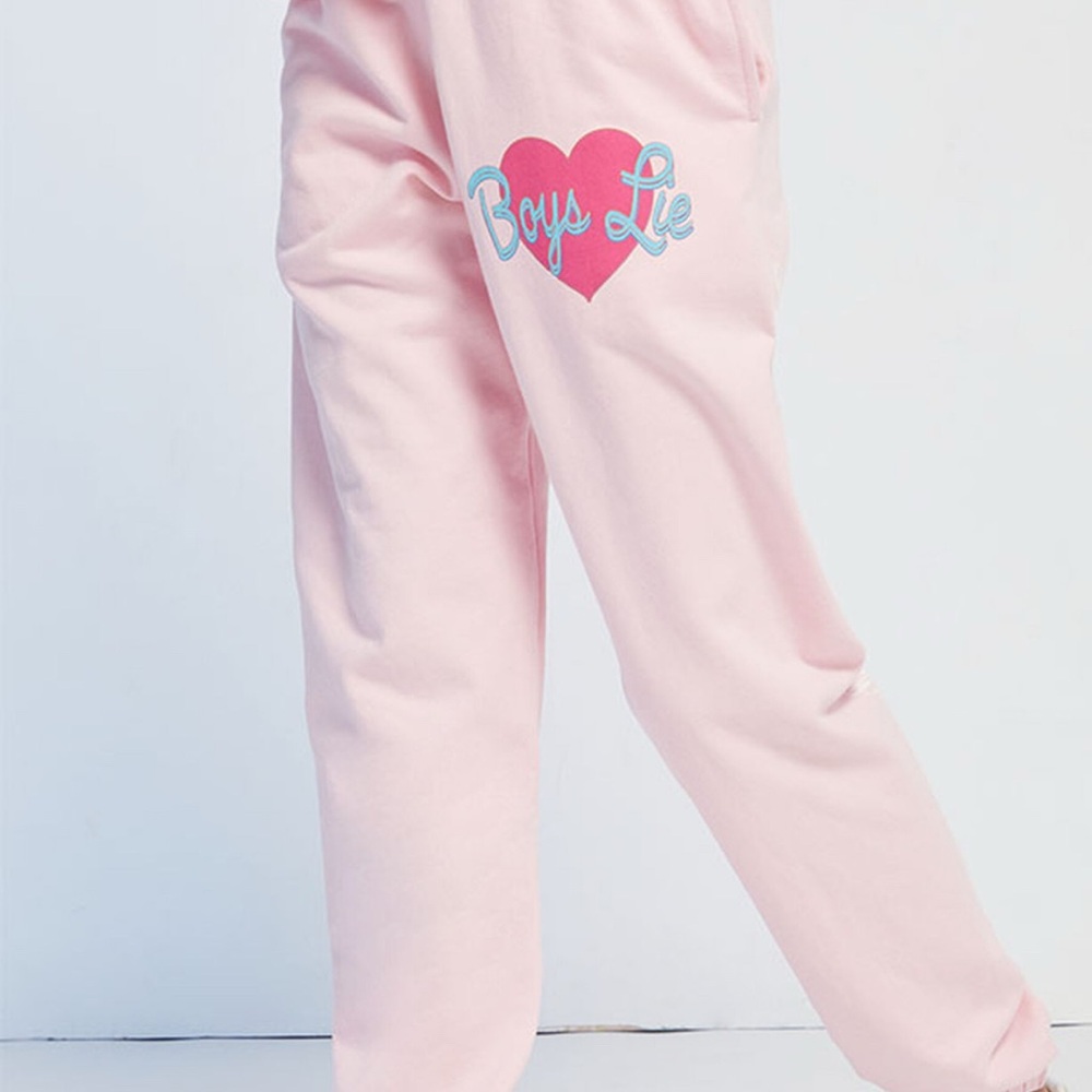 Boys Lie Unbreakable Pink Heart Design Joggers